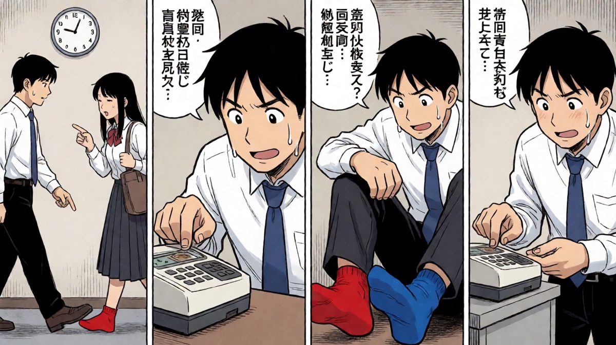 踩点成功，但……袜子呢？