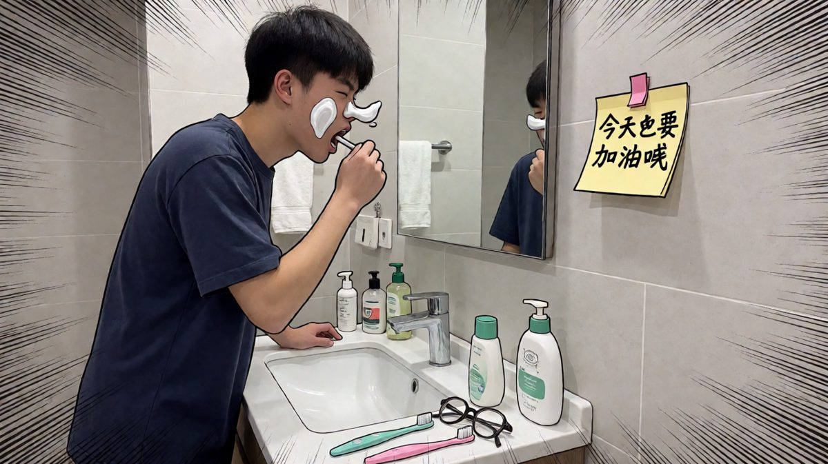 刷牙刷出一张'白脸'，牙膏管表示它也很无奈