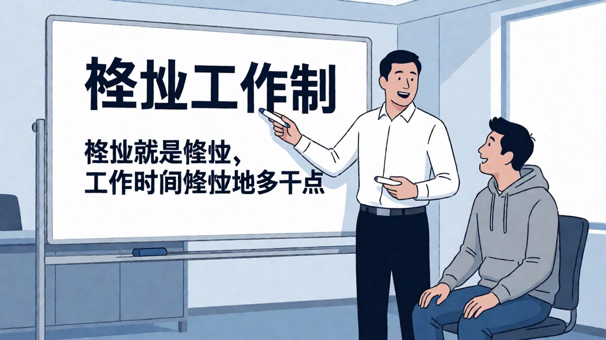 老板：我们公司实行弹性工作制！员工：真的吗！老板：弹性地多干活