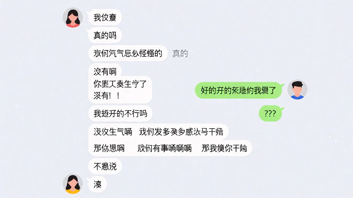 我没事是最危险的话，男生一路道歉女生一路爆炸