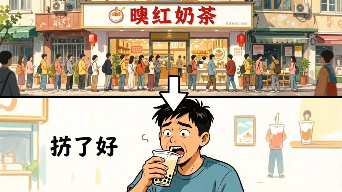网红奶茶：排队两小时，好喝五分钟，后悔一辈子