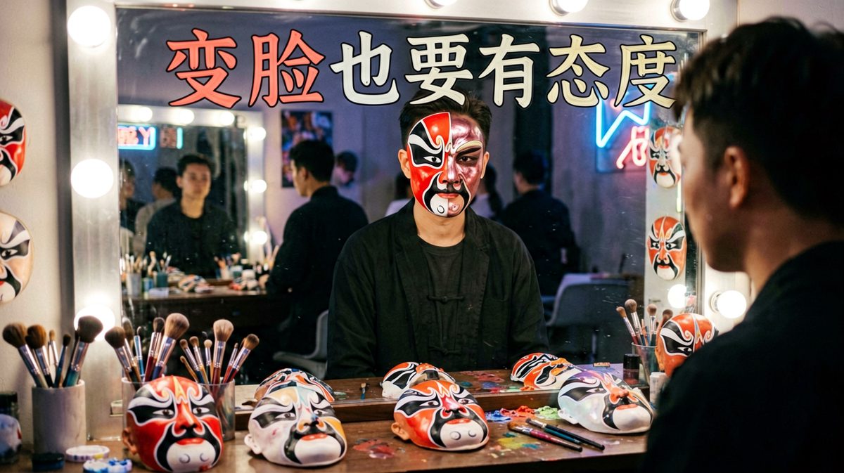 关公脸谱遇上现代妆，变脸也得追潮流