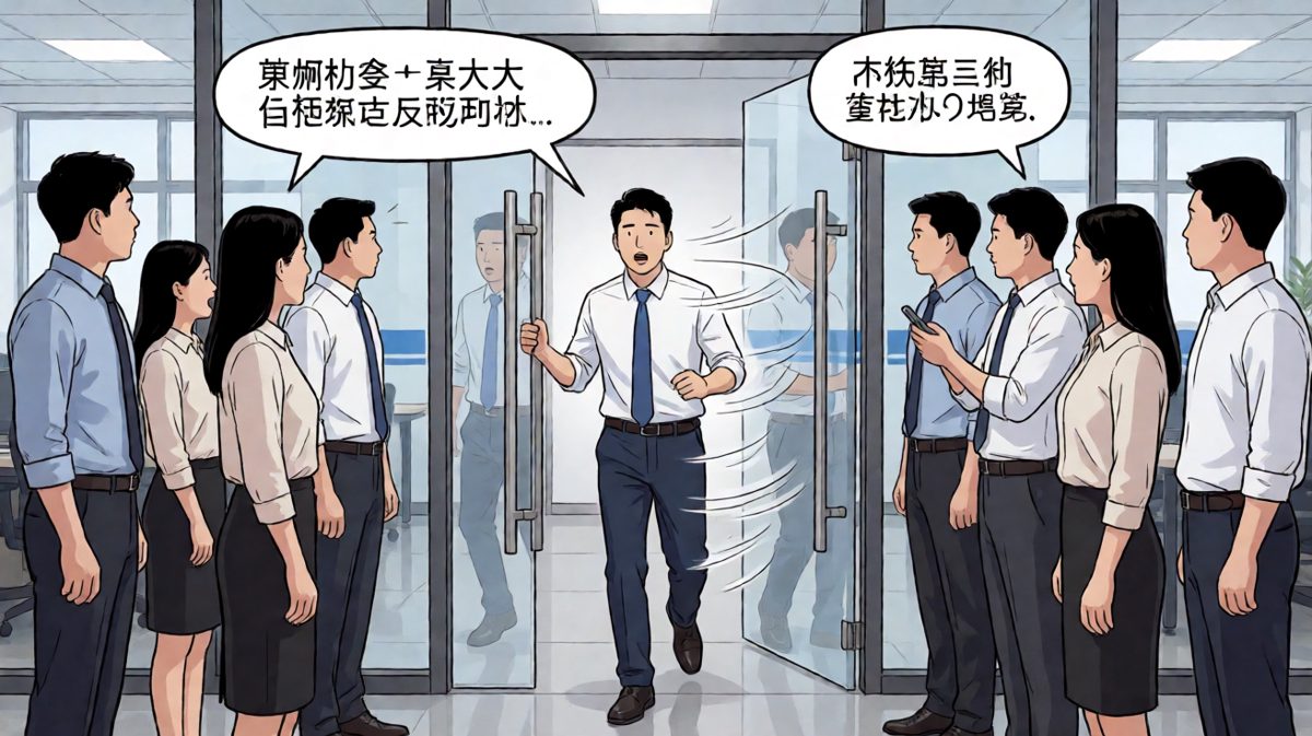 气喘吁吁冲进公司，以为上演了一场生死时速。