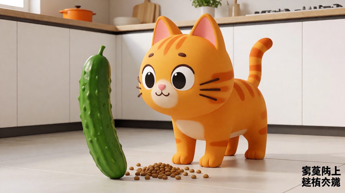 猫：我承受了太多这个世界的恶意——一根黄瓜！