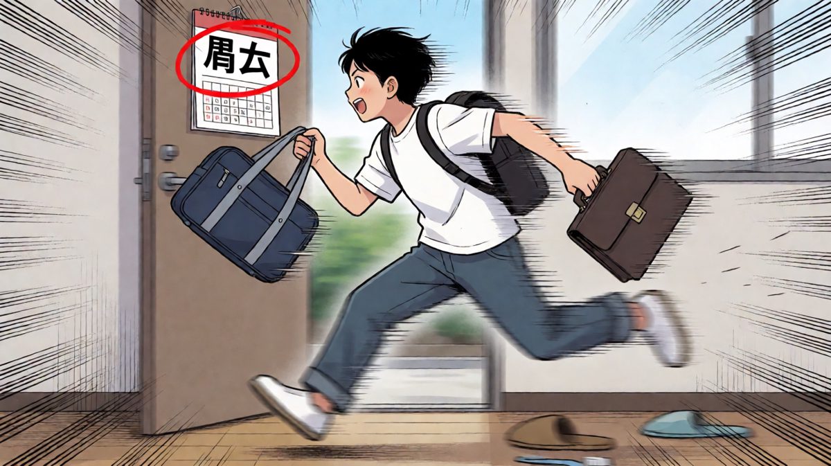 以百米冲刺的速度奔出家