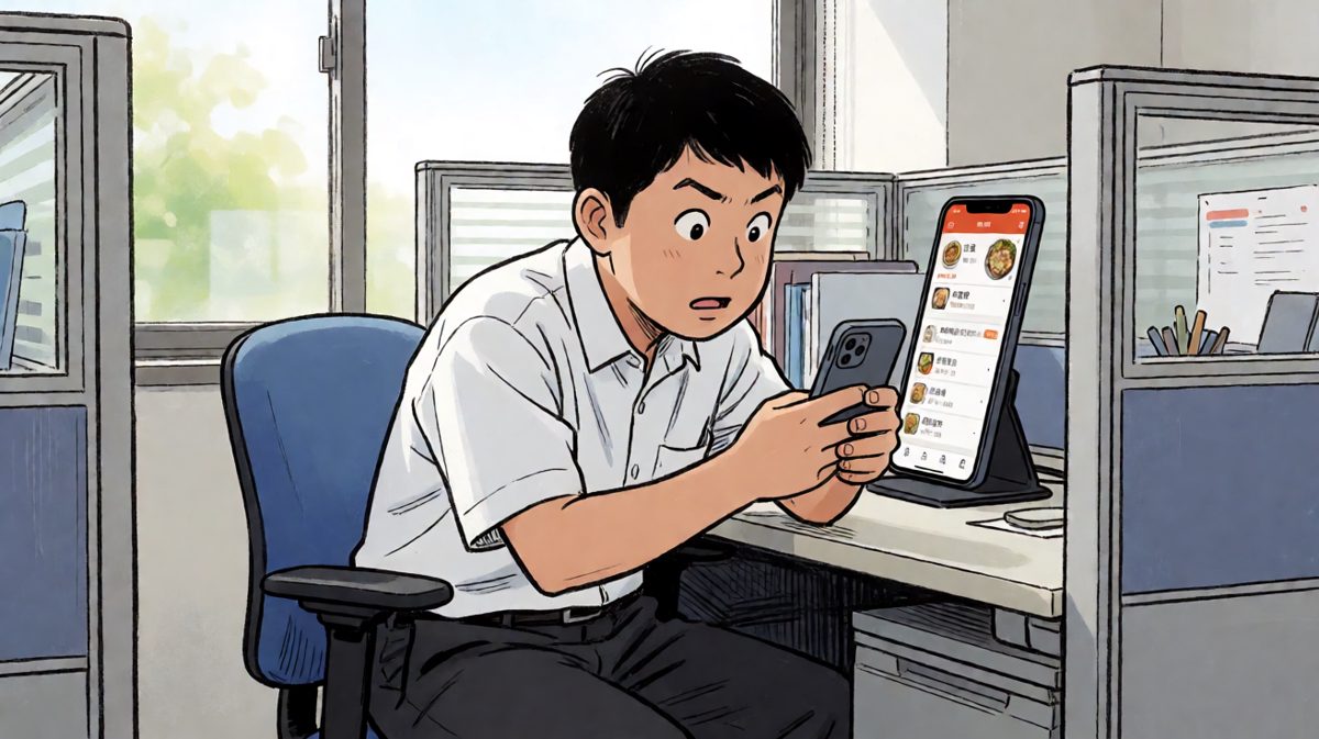 中午十二点，肚子饿得前胸贴后背，外卖还有5分钟送达