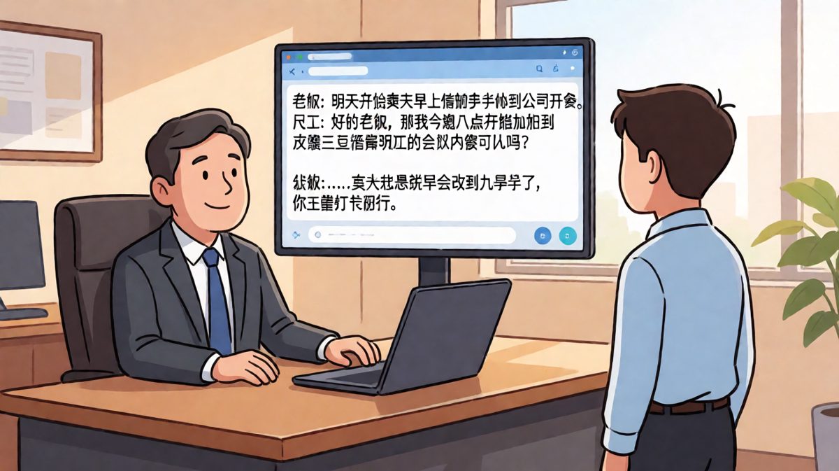 老板调整早会时间，结果员工误以为要通宵加班，老板当场破防
