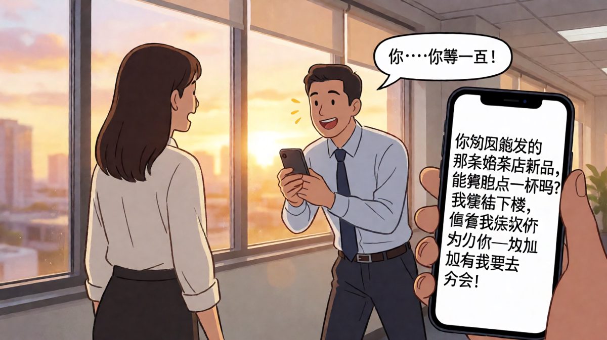 老板追着员工不是谈工作，而是让帮忙点奶茶，员工彻底无语