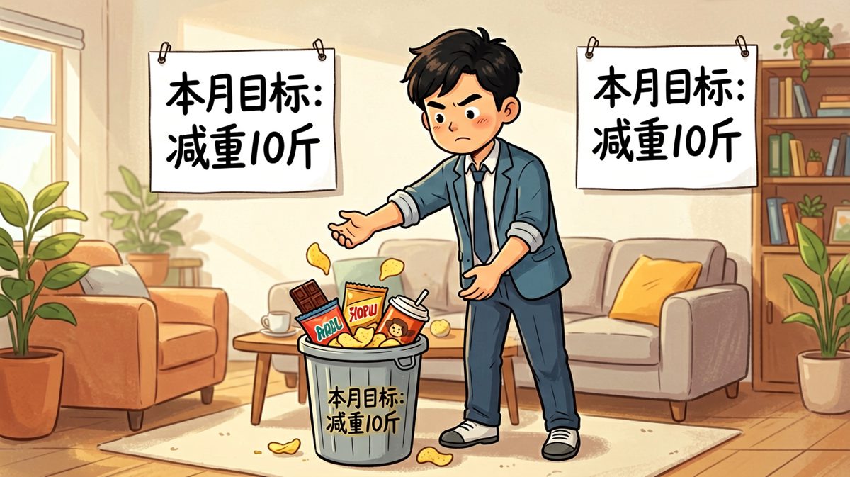 第一天，我毅然决然地清除了所有零食。