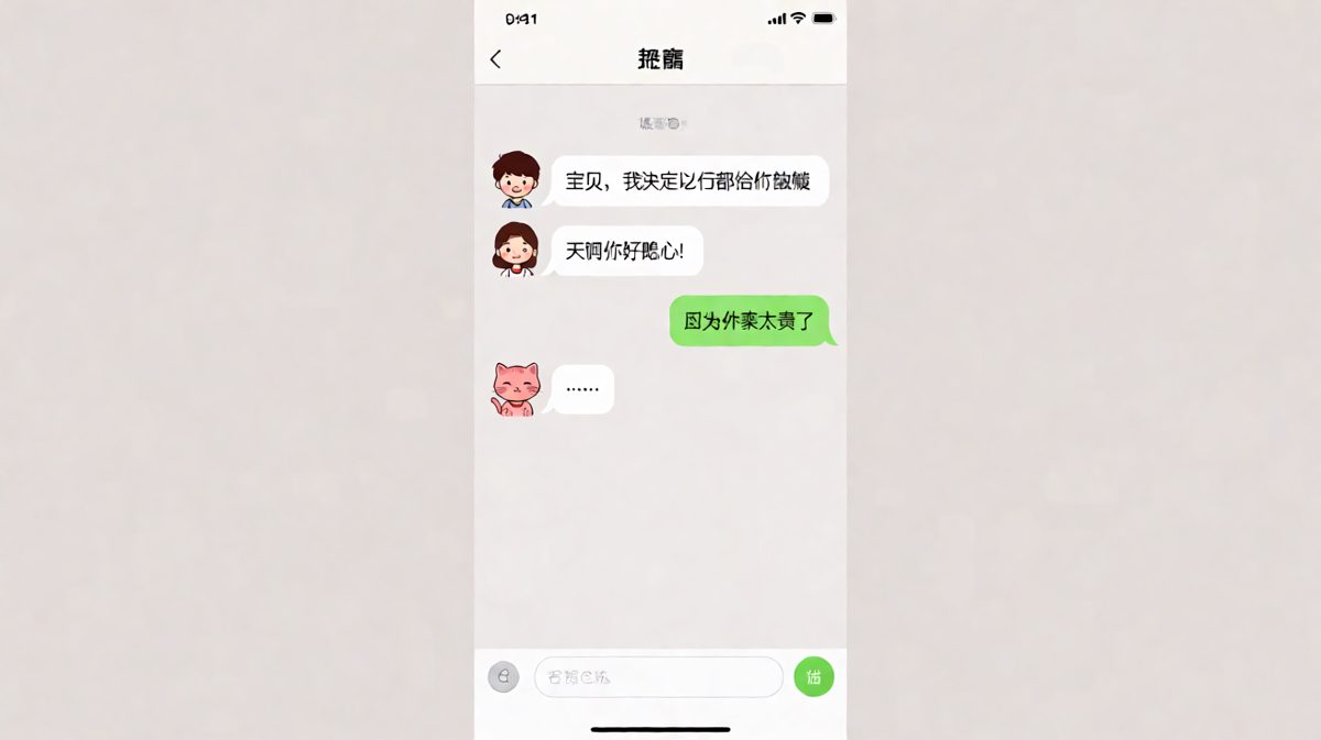 男生说要给她做饭，反转是因为外卖太贵——直男式浪漫实锤了