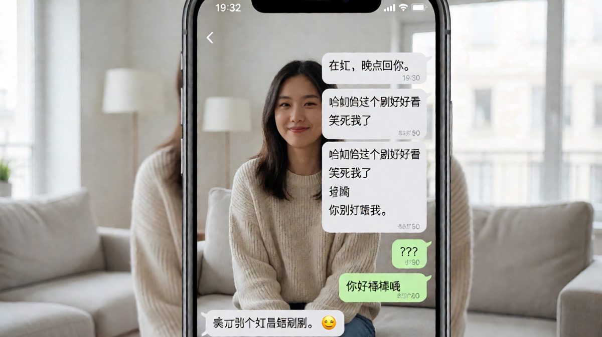 她说在忙，其实是在追剧——还顺手回了三条消息。