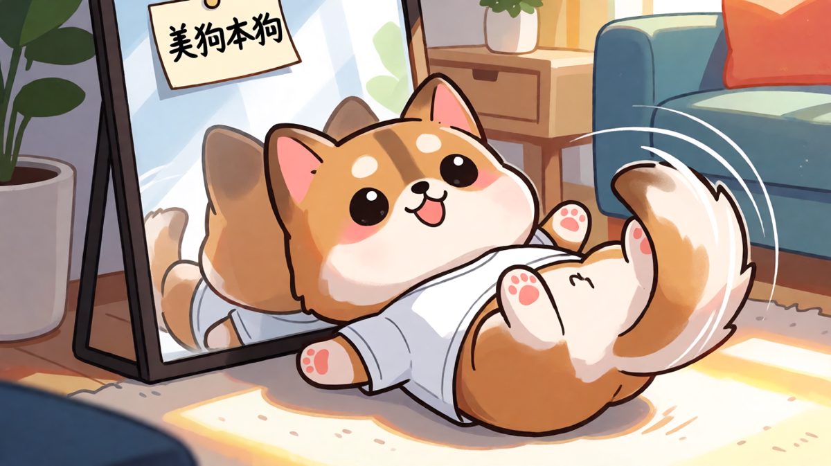 我：你好帅！镜中我：你好帅！