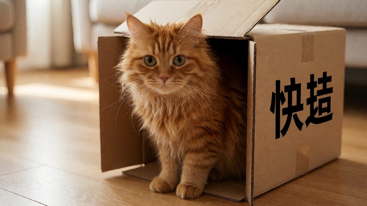 猫：只要我够努力，这个箱子就是我的！