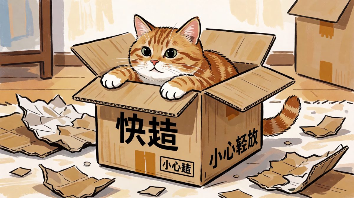 只要我够胖，纸箱就是我的豪宅。