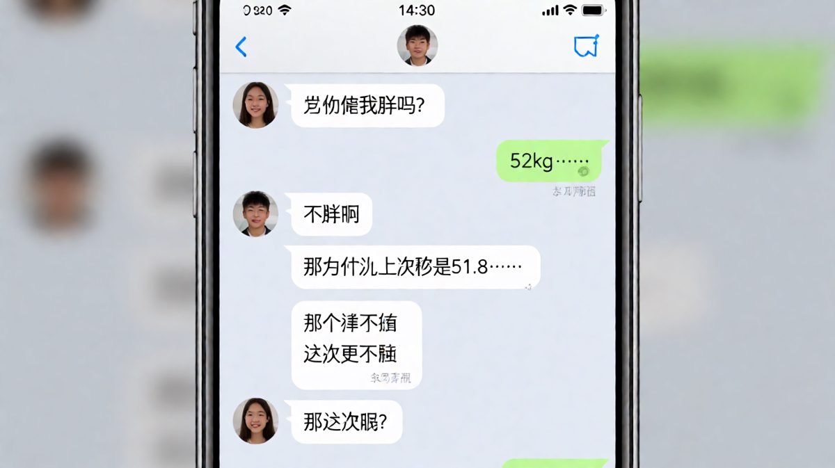 体重秤都成了男朋友的背锅侠，数字越编越离谱。
