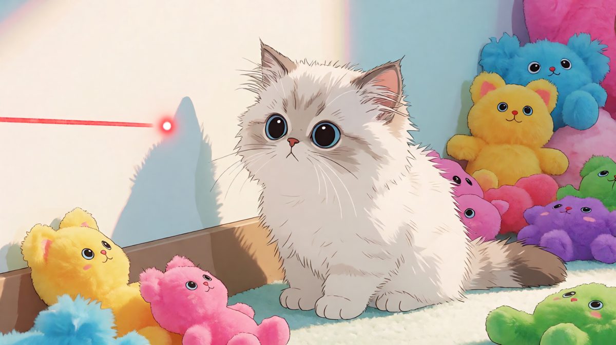 激光笔：你永远抓不到我~ 猫：我不信邪！