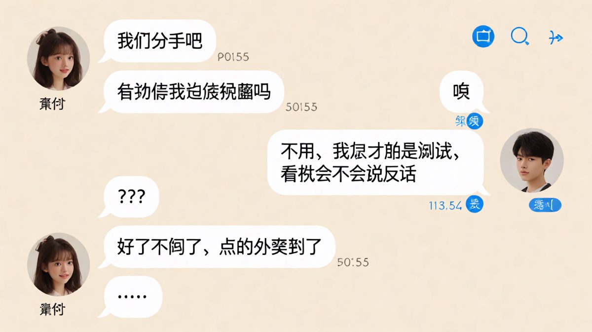 假装提分手结果被反向套路，外卖成为终结一切的王者。