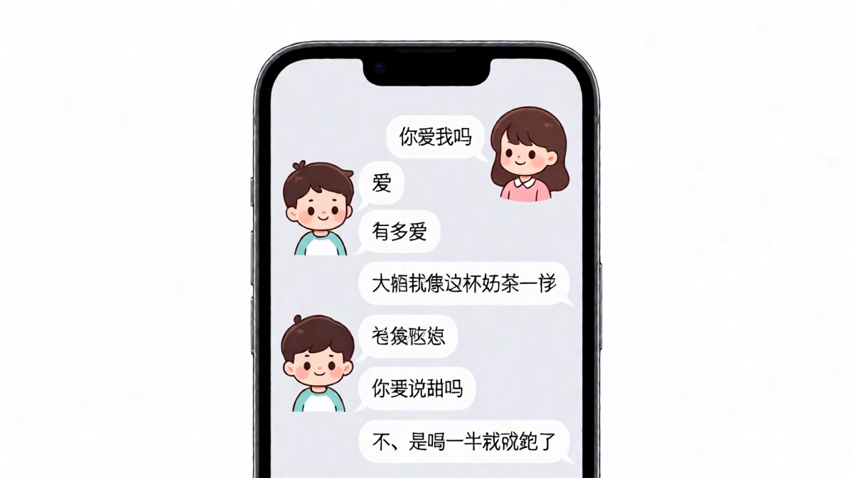 奶茶比喻翻车，直男回答让女友气笑