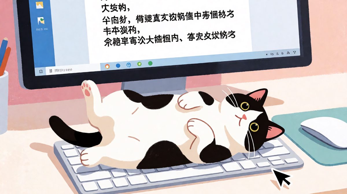 今天的工作进度：在键盘上睡了8小时，成就感满满
