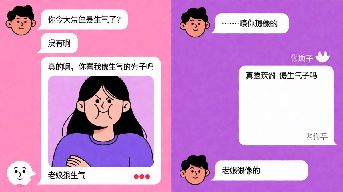 像生气的样子？——像极了