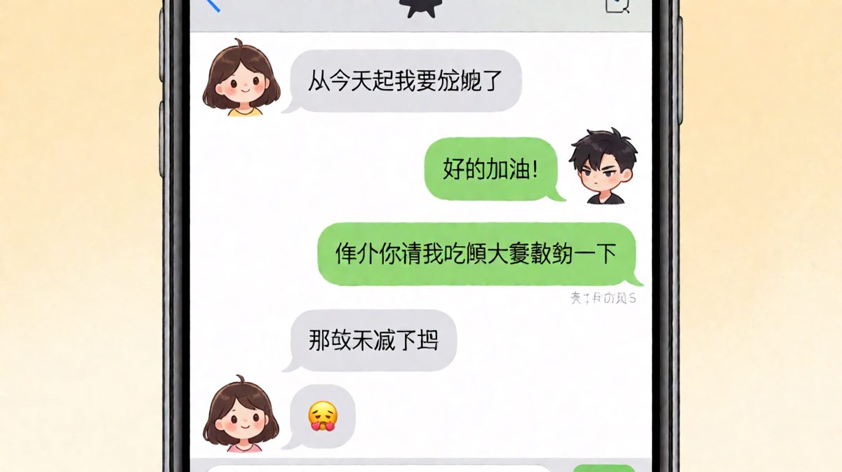 减肥宣言秒变美食诱惑，男生的神反应让人哭笑不得