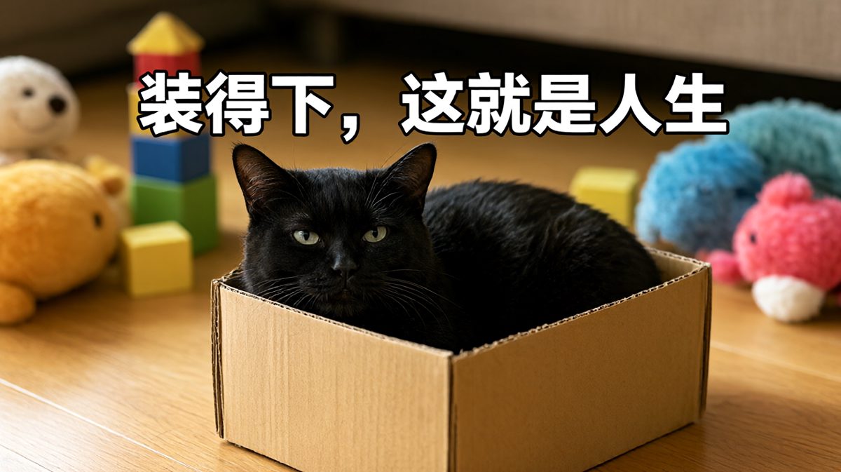 黑猫：别看箱子小，我的霸气无边。