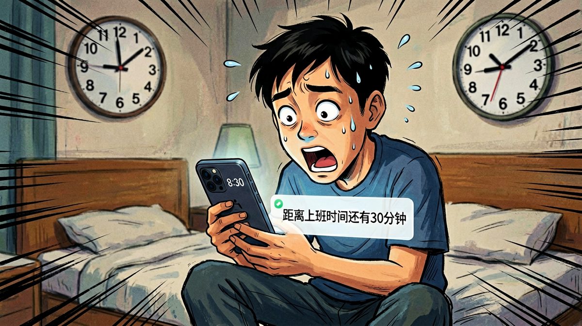猛然惊醒发现已经迟到了两小时