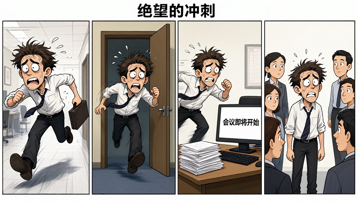 以百米冲刺的速度奔向工位