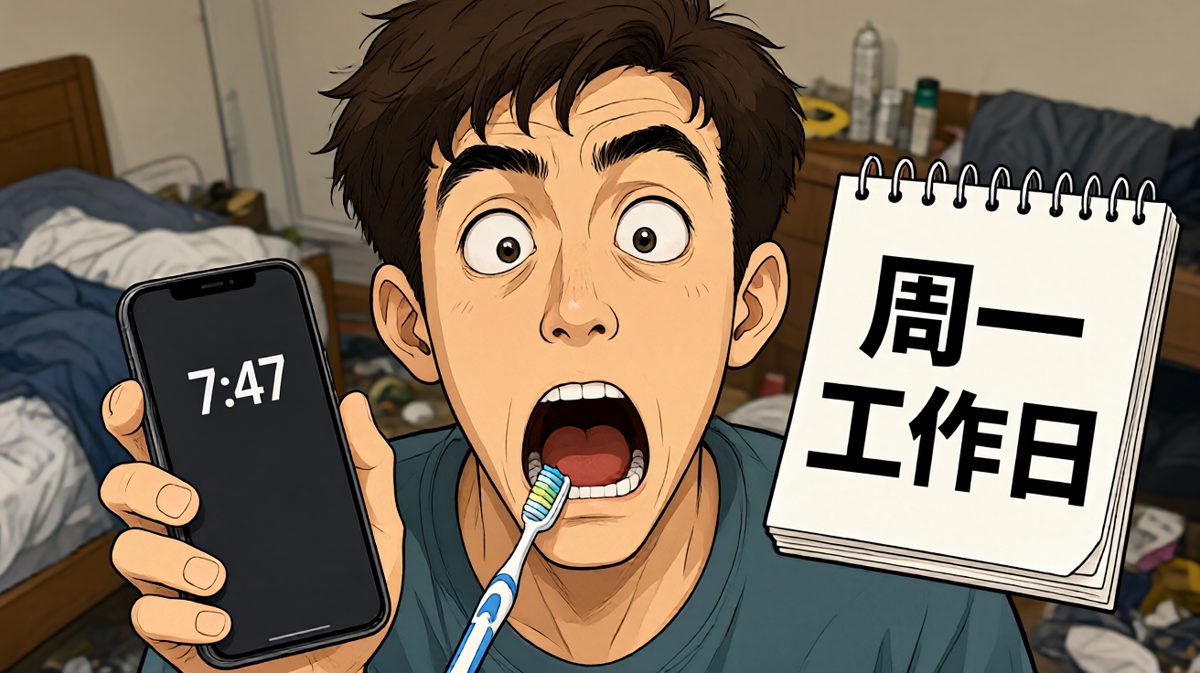 惊天噩耗：惊醒后看时间，距离迟到只有13分钟，灵魂出窍的瞬间。