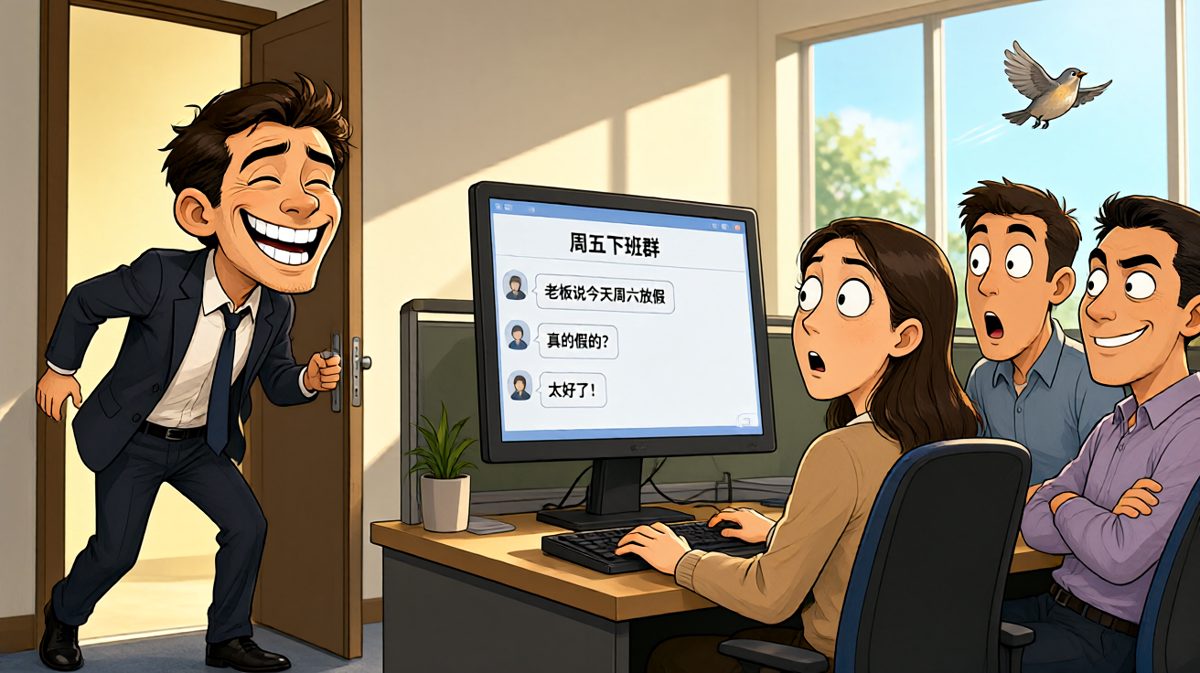 晴天霹雳：冲到公司才发现，今天居然是周六——而他已经白跑了一整个早晨。