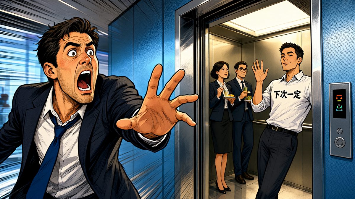 社恐人最尴尬的时刻：电梯门关上的那一刻被老板看见了。