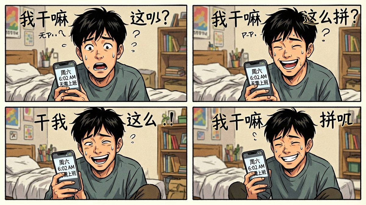 看到日历后才反应过来今天是周末