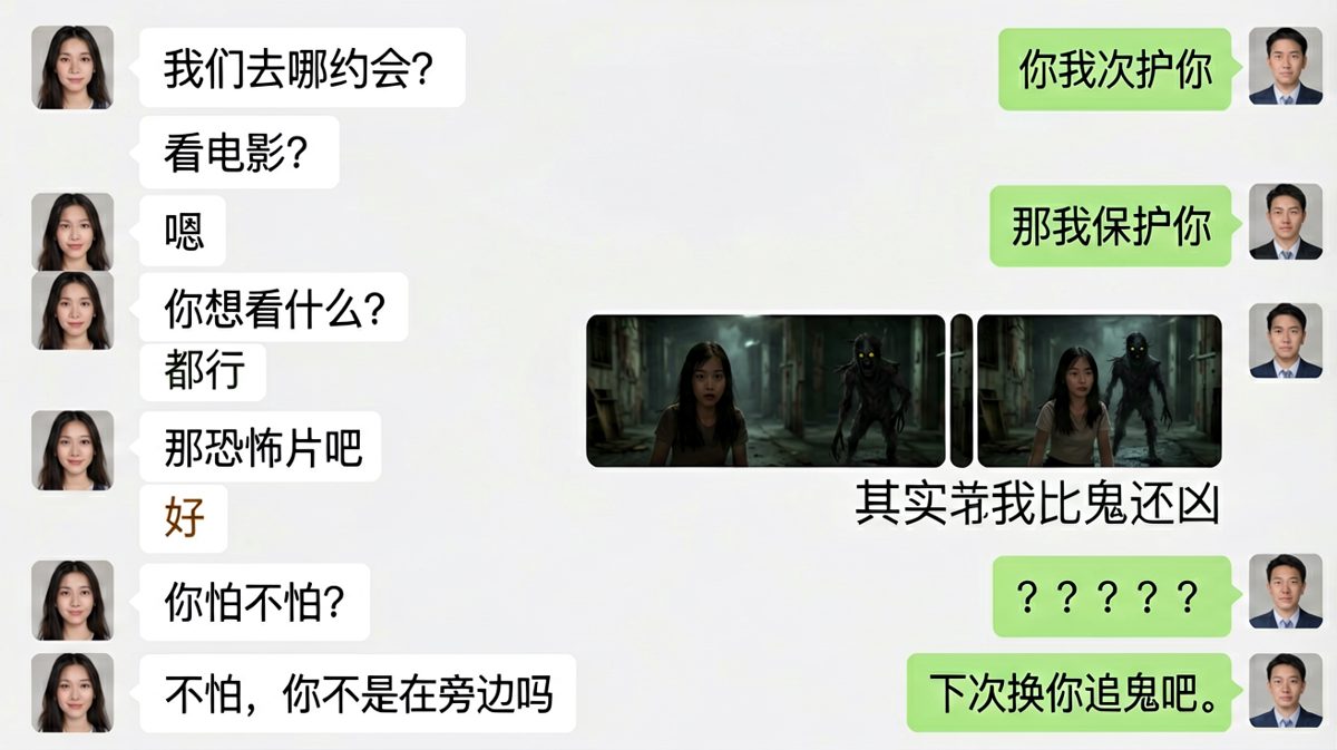 以为女生怕恐怖片，结果她是追鬼的那一类