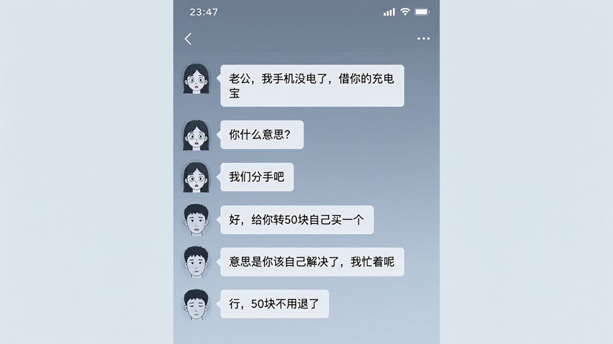 「50块都不用退」一句气话换来现实暴击，直男逻辑无法战胜。