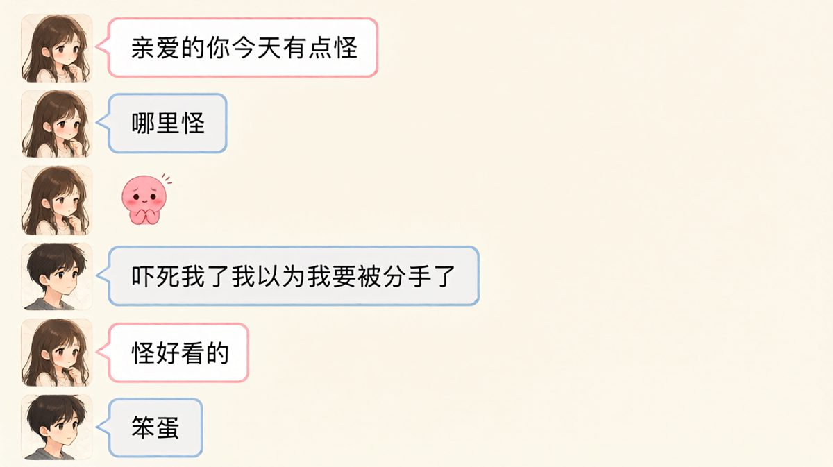 直男最怕的不是吵架，而是不明所以的'怪'字。