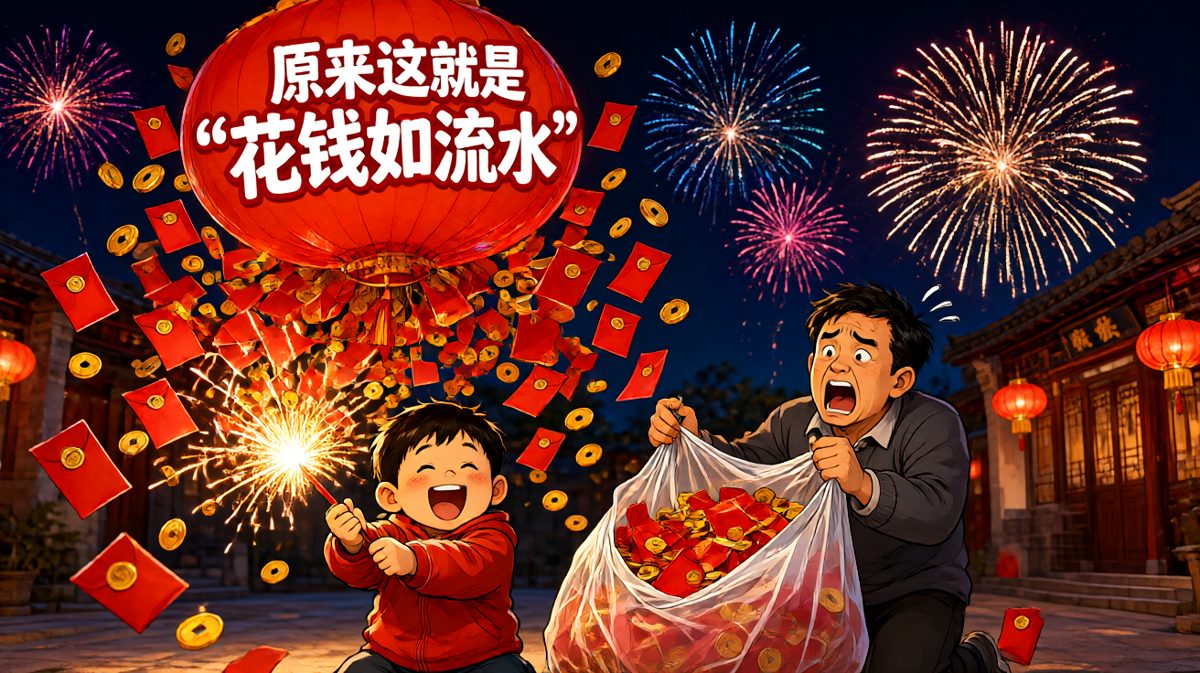 别人放烟花我放'财'，这才是真正的年味