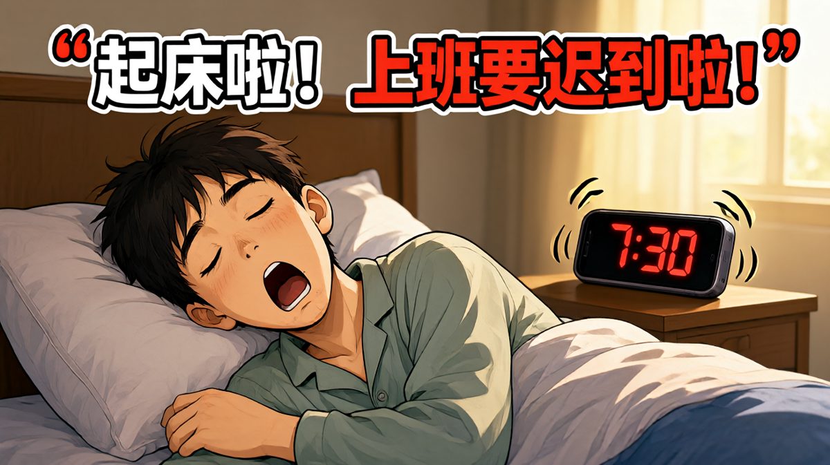 闹钟狂响，打工人仍在熟睡