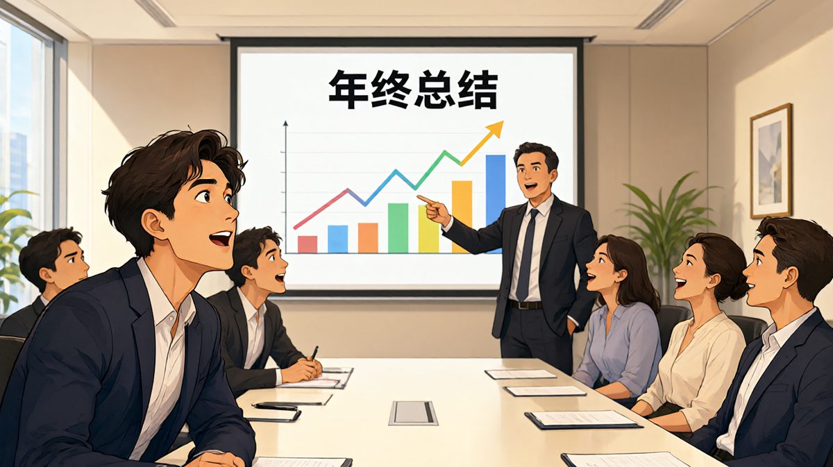 场景三：老板激情演讲'今年公司利润翻了三倍'，全场掌声雷动，老板接着说'所以明年目标翻三倍'，台下员工笑容逐渐凝固