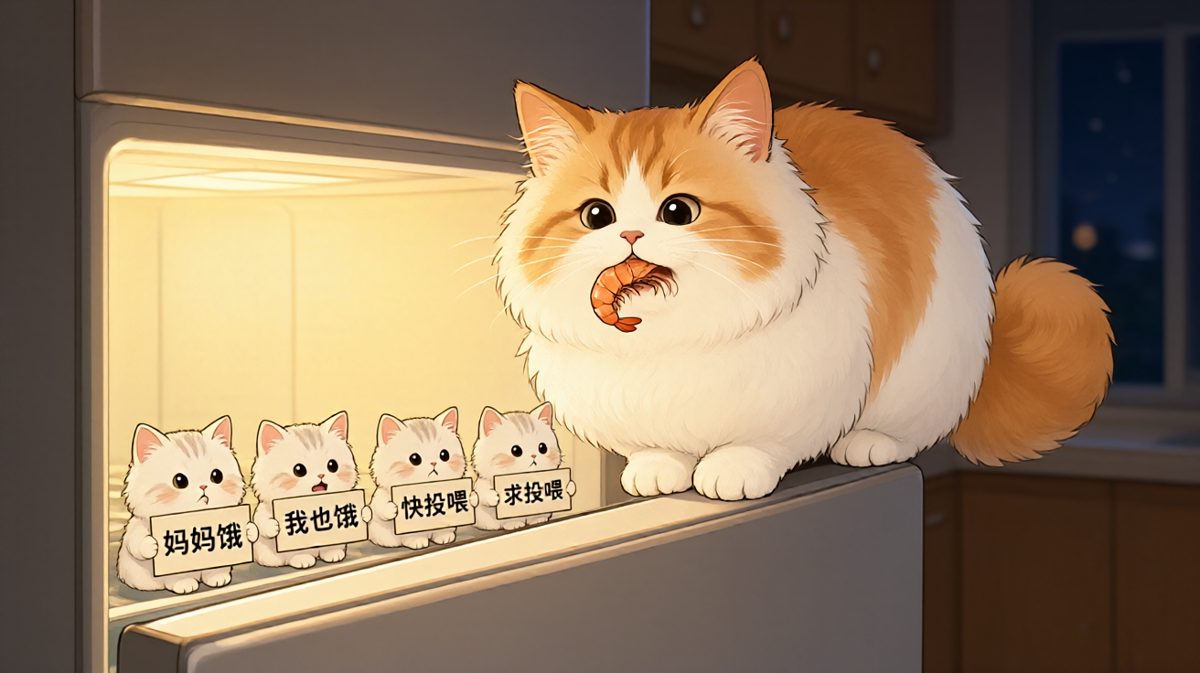 缅因：当妈的太难了，五张嘴要喂