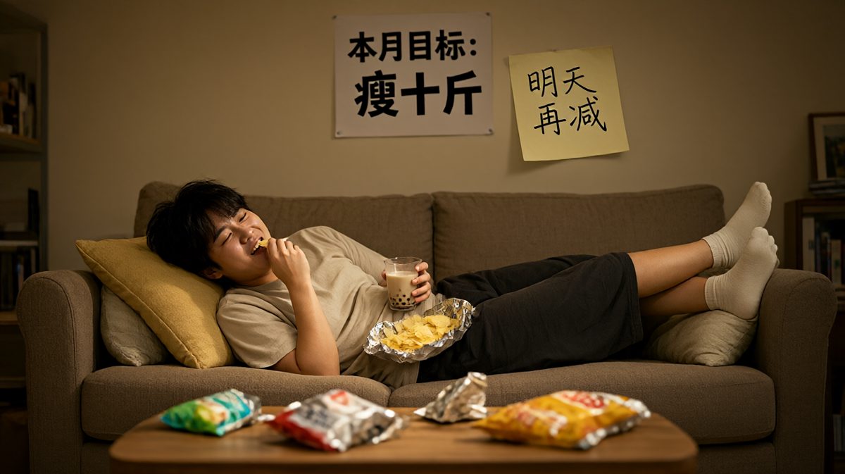 flag已倒，心安理得地开启明日再减计划。