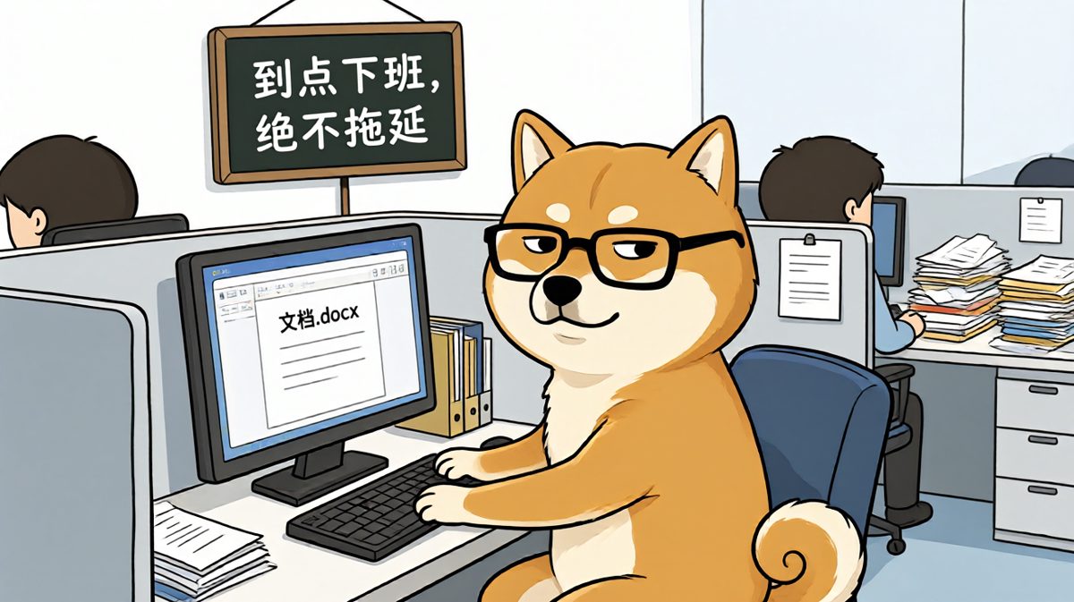 周一早上准时打卡，但灵魂还在床上。