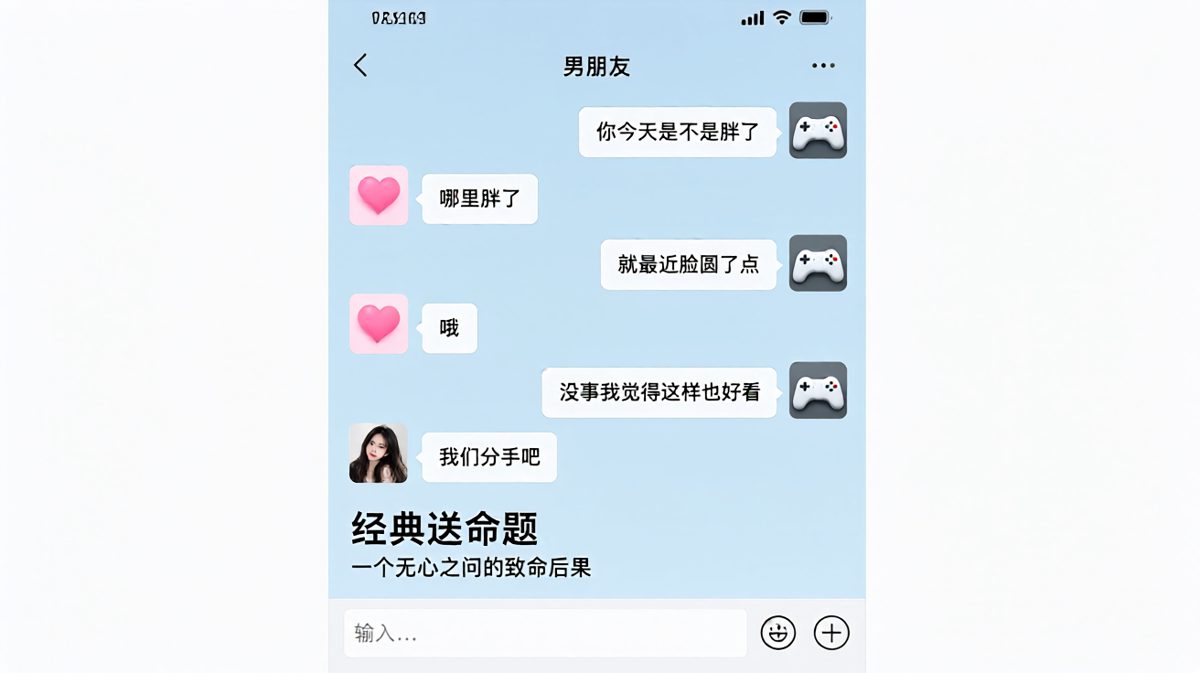 当他说'是不是胖了'的时候