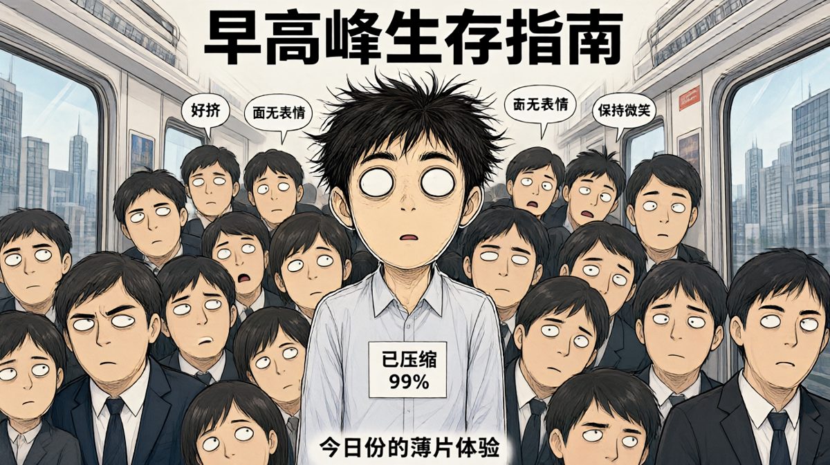 早高峰地铁，被生活挤压成二维生物