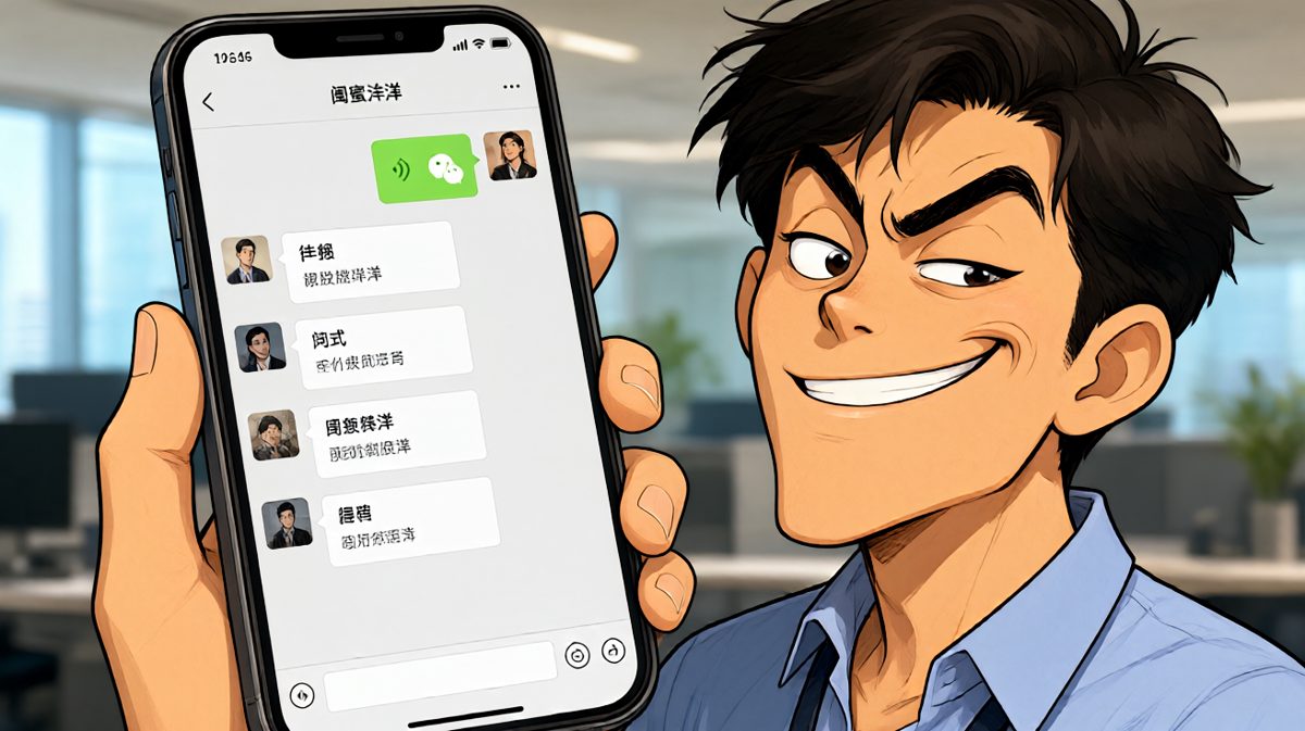 语音聊天发得正欢，压根没注意自己说了什么八卦。