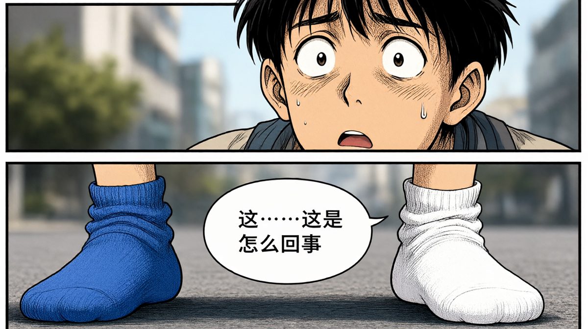 走到公司楼下，低头一看，崩溃了