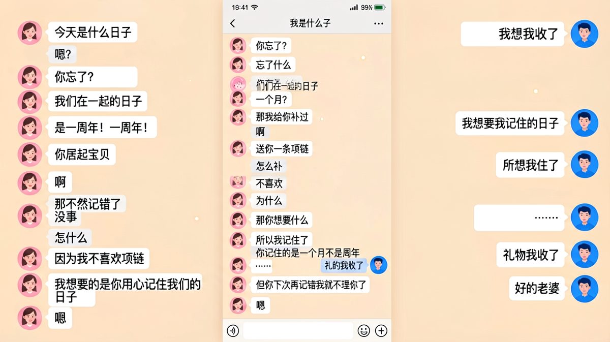 一周年记成一个月，送礼都救不回来的记忆力灾难