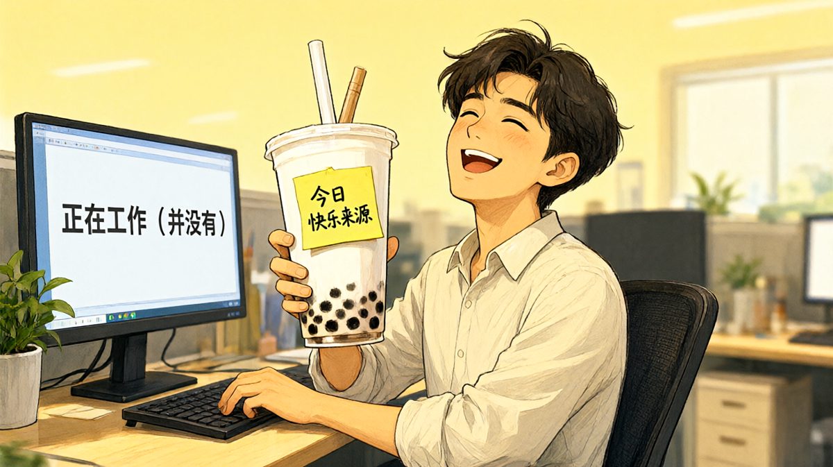 奶茶一口，班味全走