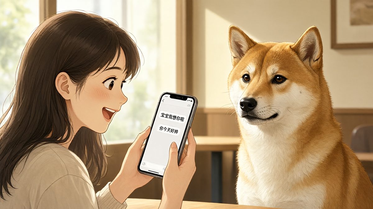 网恋奔现现场：对方是一位狗子