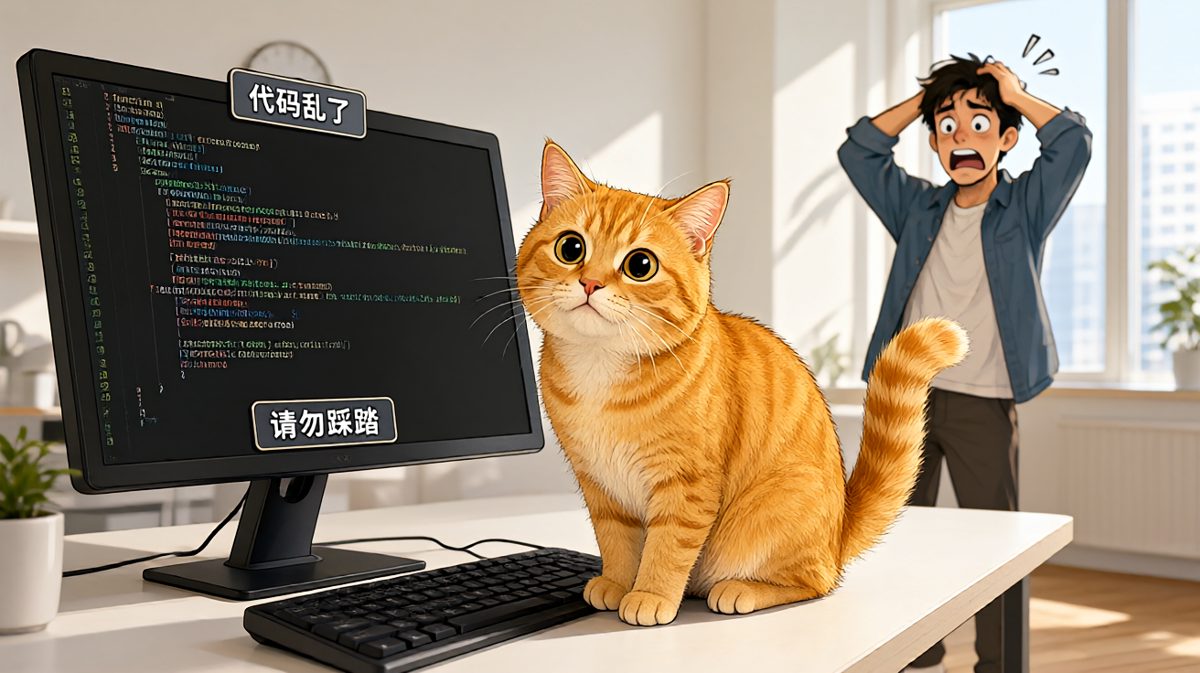 本喵正在帮主人加班，别打扰我！