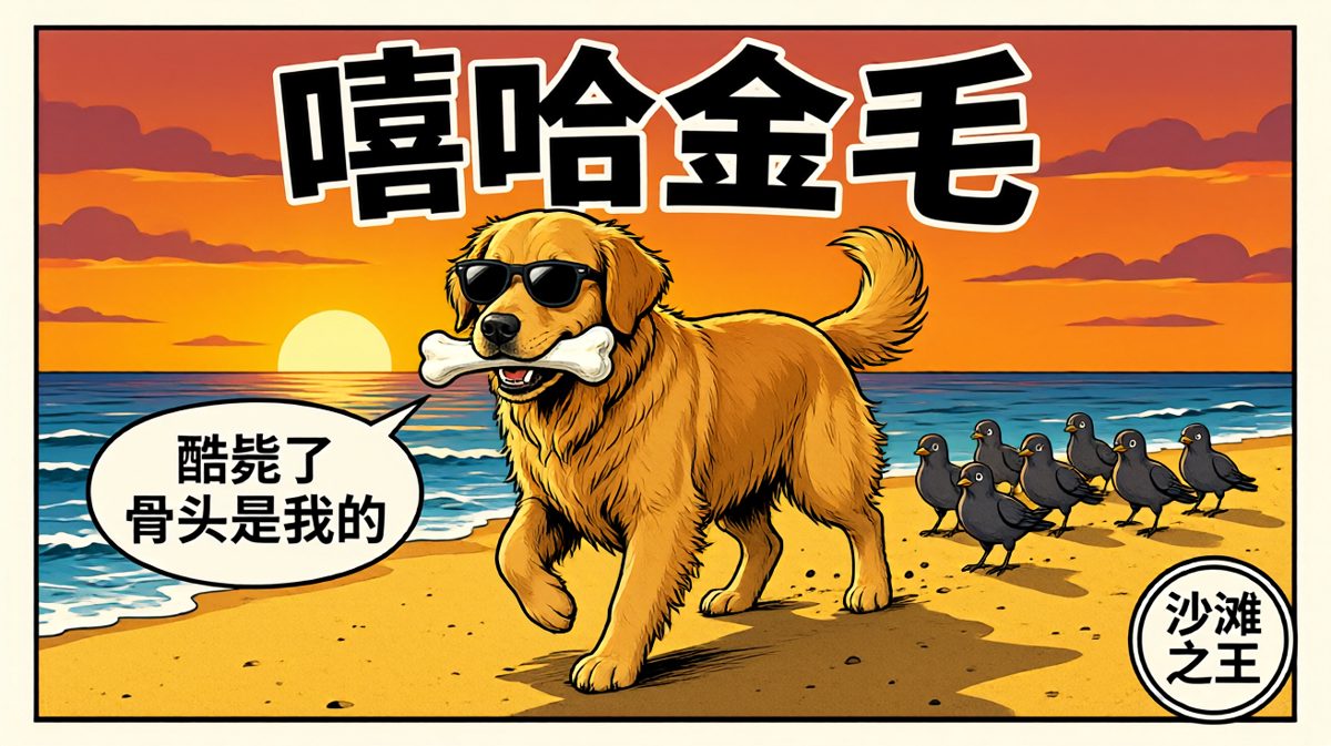 今天的墨镜是金色的，和我的气质很搭。